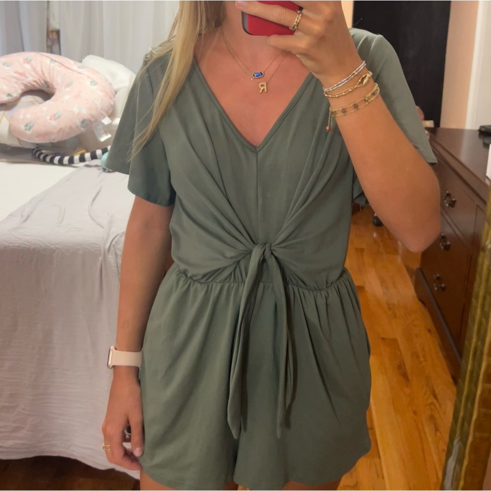 Simple Green Romper